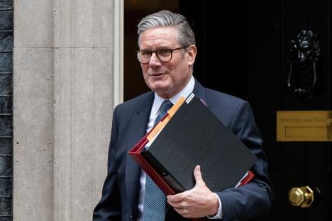 Keir Starmer leaving 10 Downing Street.