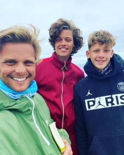 Jeff Brazier with his sons, Bobby and Freddy.