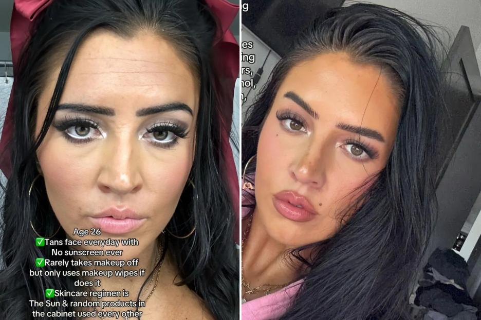 I looked older at 26 than I do now as I loved tanning my face so much – a 20p secret banished my forehead wrinkles