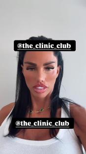 Katie Price promoting @the_clinic_club.