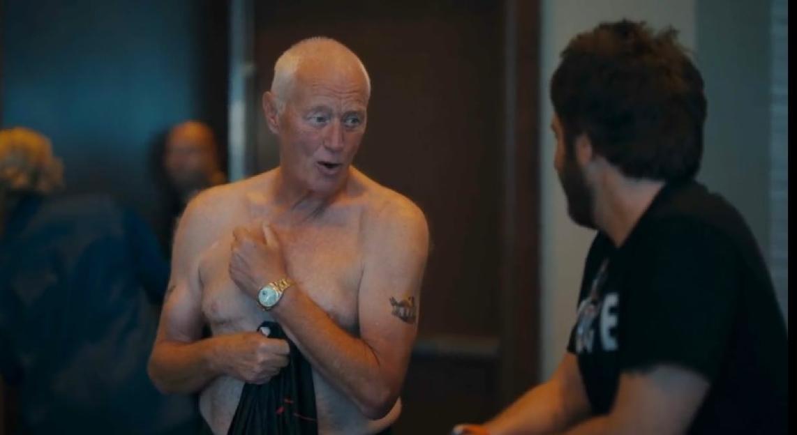 Barry Hearn goes topless to show off tattoos in Netflix documentary including one Eddie says is ‘worst he’s ever seen’