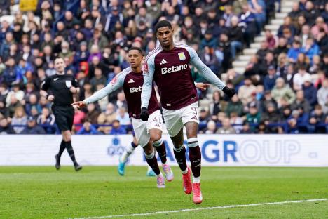 Marcus Rashford celebrating a goal.