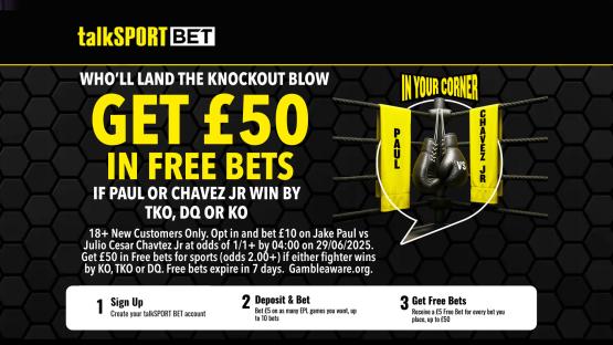 Jake Paul vs Julio Cesar Chavez Jr offer: Get £50 in free bets if either fighter wins by TKO, DQ or KO