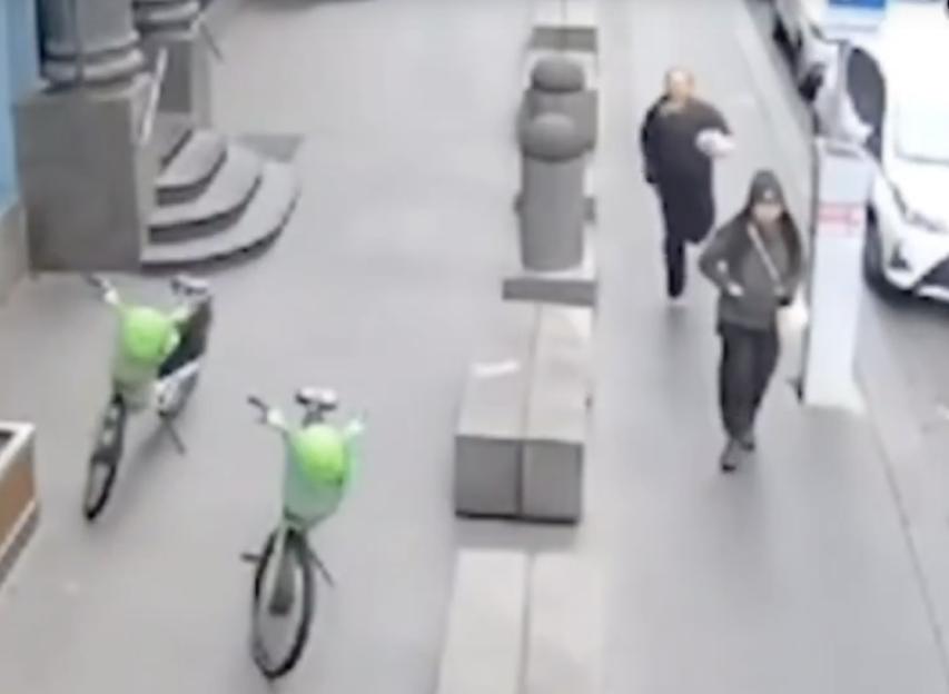 Shocking CCTV Footage Shows Stranger Stabbing Woman on Her Way to Work in Unprovoked Attack