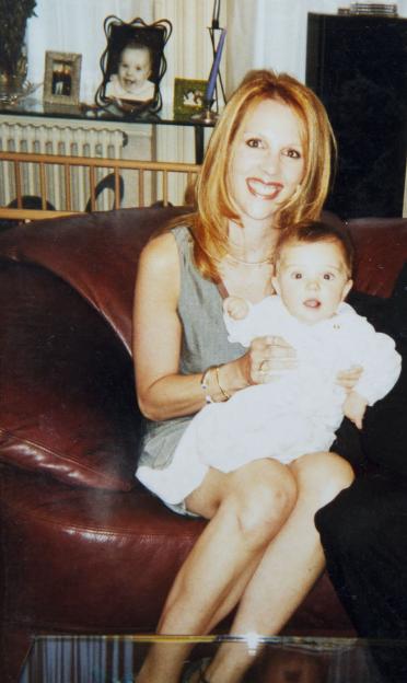Photo of Lorin Bednar with her young son.