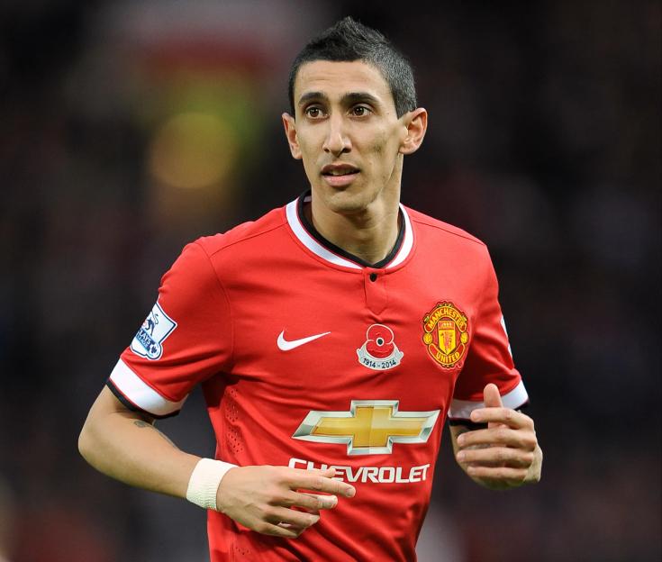 Angel Di Maria in a Manchester United jersey.