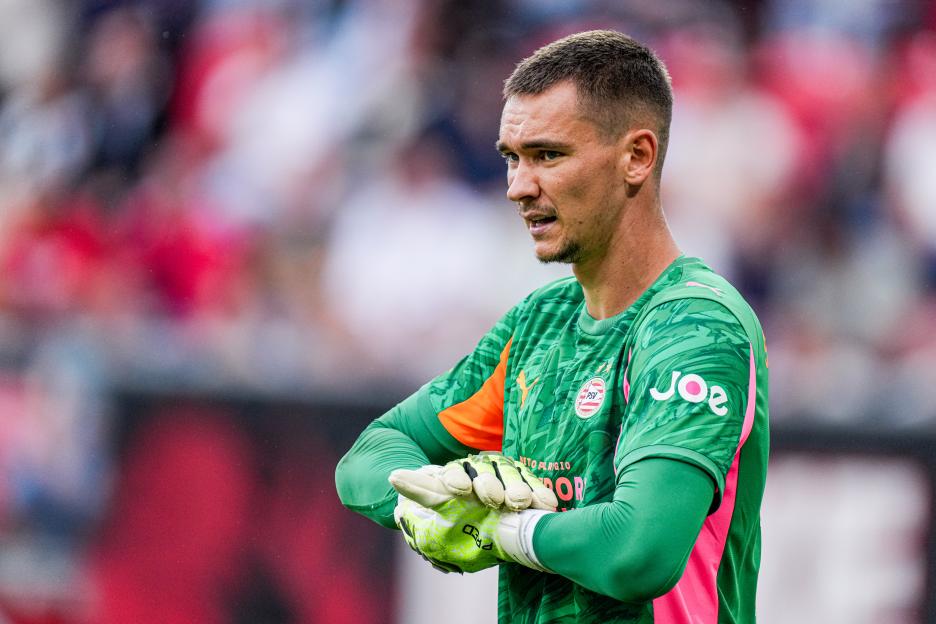 Matej Kovar of PSV Eindhoven during a soccer match.
