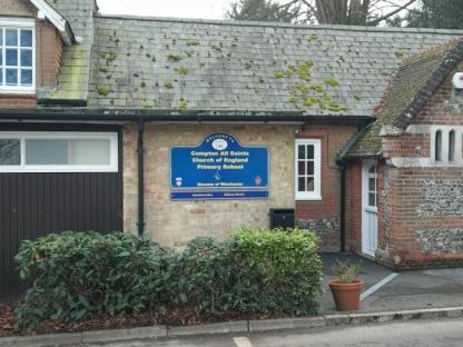Compton All Saints Church of England Primary School sign.