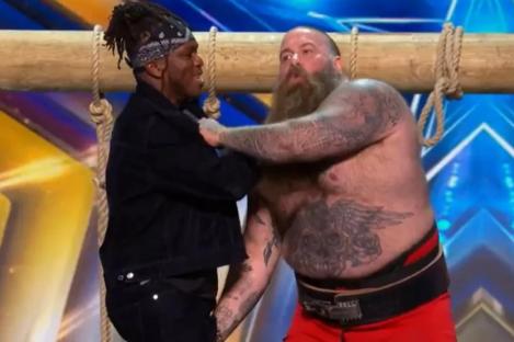 Watch the shock moment KSI is grabbed by his CROTCH by Britain’s Got Talent act as YouTube star is left speechless
