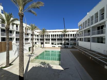 Ibiza Rocks Hotel pool and courtyard.