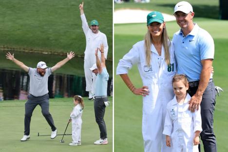 Rory McIlroy’s daughter, 4, sinks incredible long putt as golfer puts on loved-up display with wife Erica at Masters