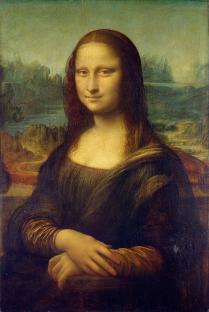 Original portrait of the Mona Lisa.