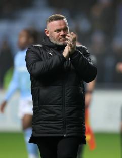 Wayne Rooney, manager of Plymouth Argyle, applauding.