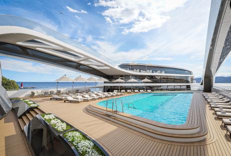 Illustration of the Viken REI yacht's pool deck.
