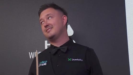 Kyren Wilson rolls his eyes live on BBC while World Snooker Championship announcer is introducing him to Crucible