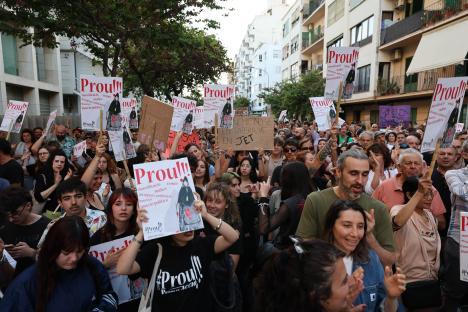Protest against overtourism in Ibiza.