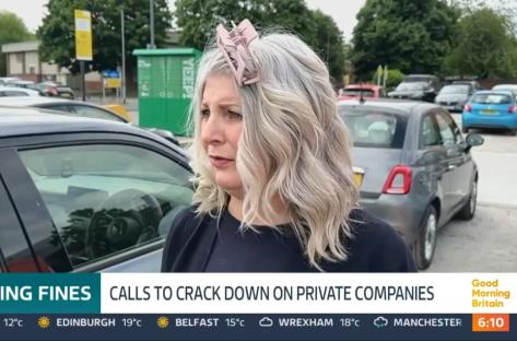 Woman interviewed on Good Morning Britain about parking fines.