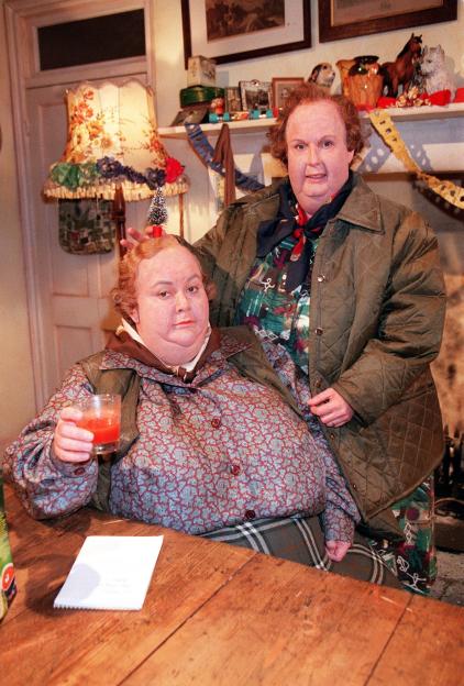 Dawn French and Jennifer Saunders as the Fat Country Women.