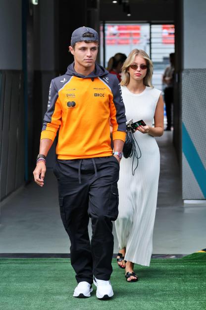 Lando Norris and Margarida Corceiro at the Hungarian Grand Prix.