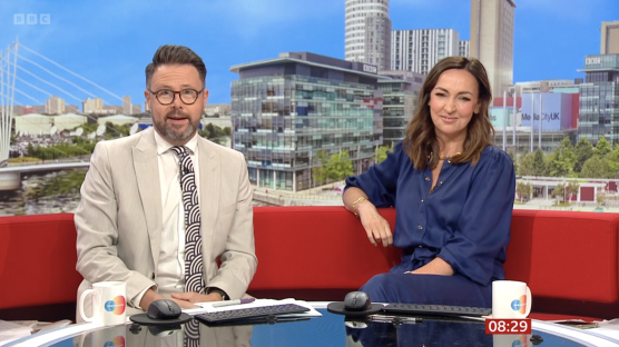 Gethin Jones and Sally Nugent on BBC Morning Live.