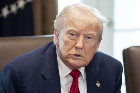 President Trump at a cabinet meeting.