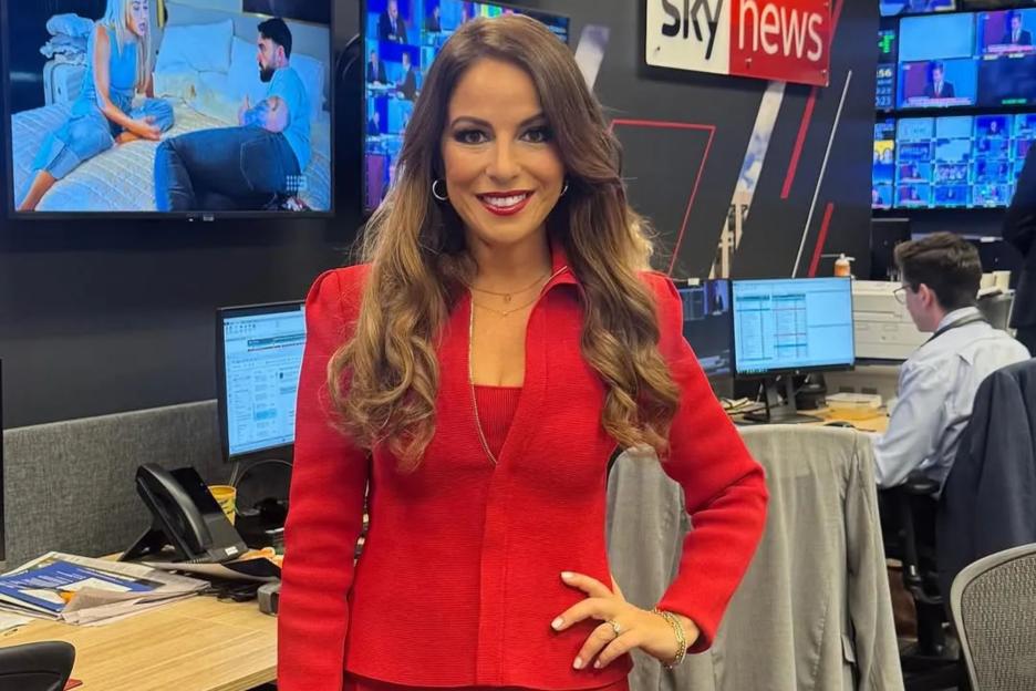 Moment Sky News presenter is accidentally caught watching MAFS Australia live on air during budget coverage