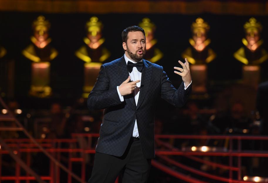 Jason Manford hosting the Olivier Awards.