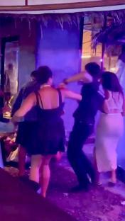 A brawl at a bar in Thailand.