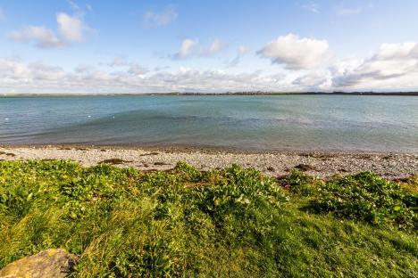 Coastal view of Penrhos Coastal Park in Holyhead, Anglesey, Wales.