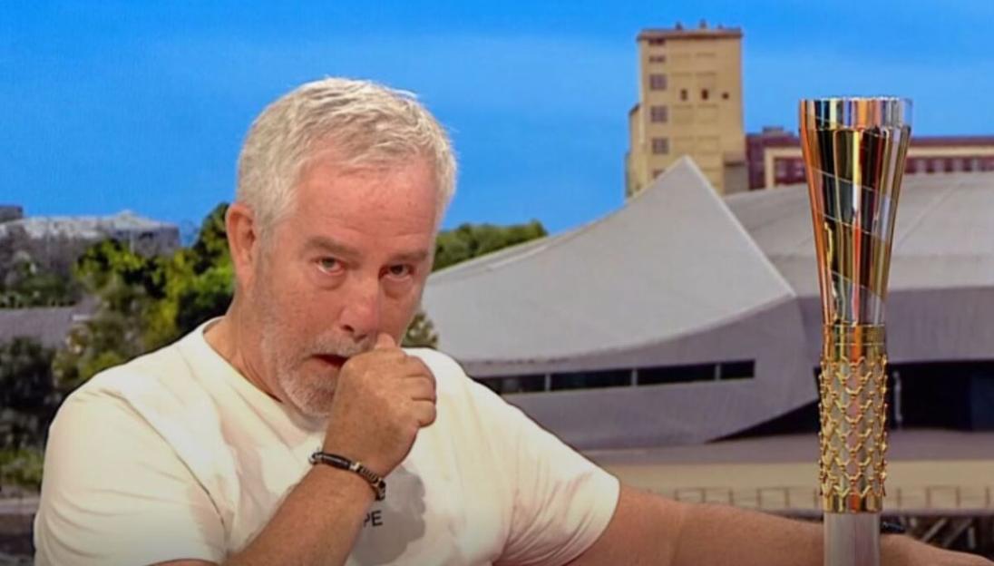 Sky News star fighting back tears.