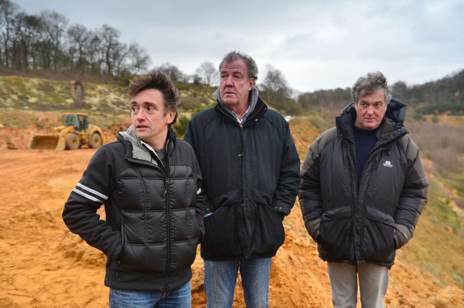 Richard Hammond, Jeremy Clarkson, and James May, presenters of Top Gear.