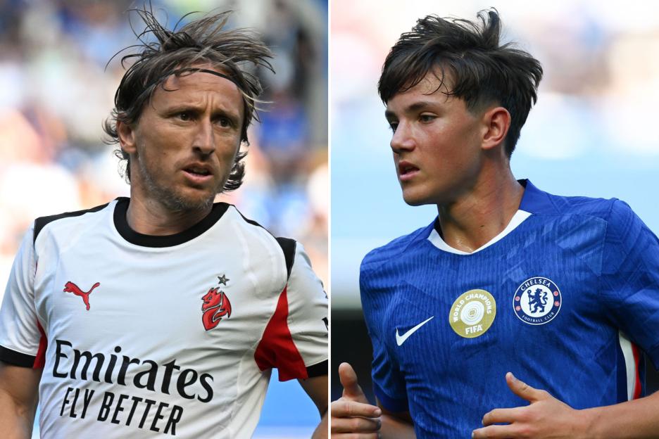 Chelsea wonderkid Reggie Walsh, 16, goes head-to-head with Luka Modric, 39, just days before getting GCSE results
