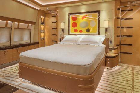 Inside world’s biggest private jet ‘Flying Mansion’ – the ultra posh Boeing 747 with gold staircase and full bathroom