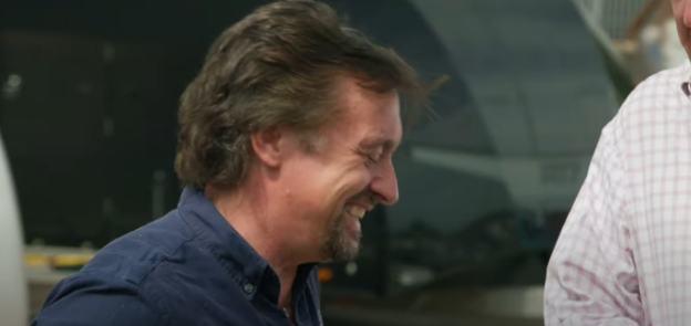 Jeremy Clarkson laughing on Clarkson's Farm.