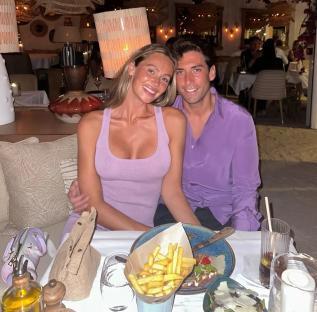 James Argent and his girlfriend at a restaurant.