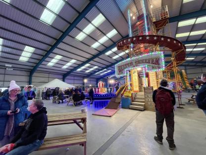 Indoor family fun center with a helter skelter.