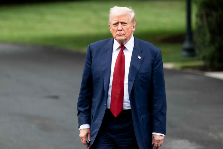 Donald Trump walking.