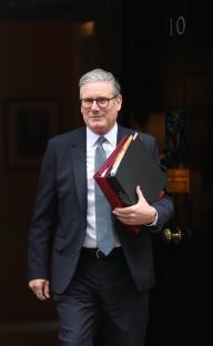 Keir Starmer leaving Downing Street.