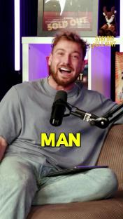 Man on podcast.