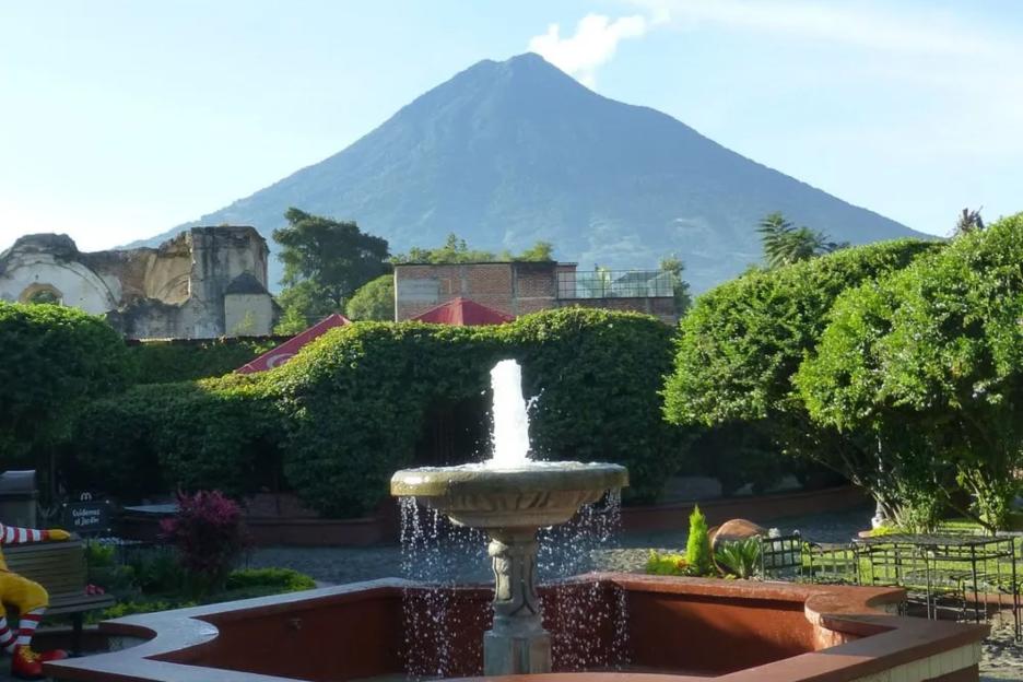 The McDonald’s that’s one of the world’s most beautiful with pretty outdoor courtyard and volcano views