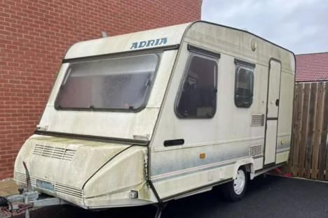 We transformed our drab old caravan into a pink paradise using Temu bargains after snapping it up for £500 on Facebook