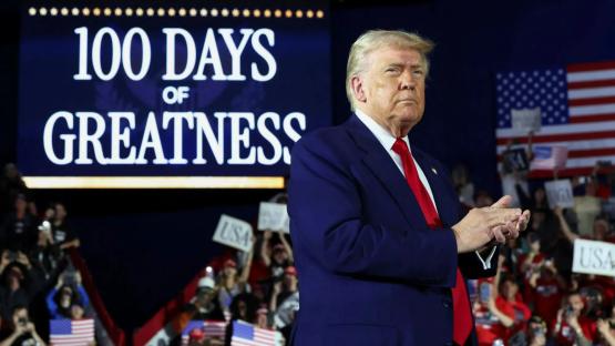 ‘We’re just getting started’: Donald Trump hails his first 100 days in fiery speech & says ‘golden age’ is beginning