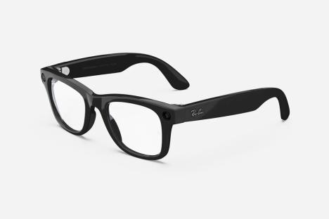 Black Ray-Ban smart glasses.