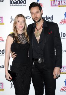 Katherine Ryan and Jeff Leach at an event.