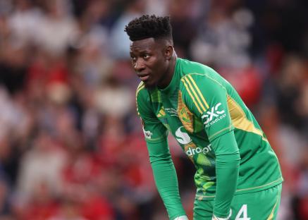 Andre Onana of Manchester United during a soccer match.