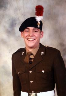 Photo of Lee Rigby in military uniform.