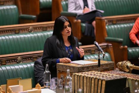 Shabana Mahmood speaking at the House of Commons.