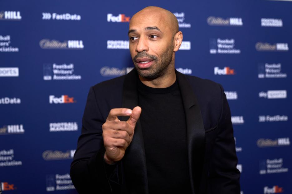 Thierry Henry being interviewed at the FWA’s Tribute Night.