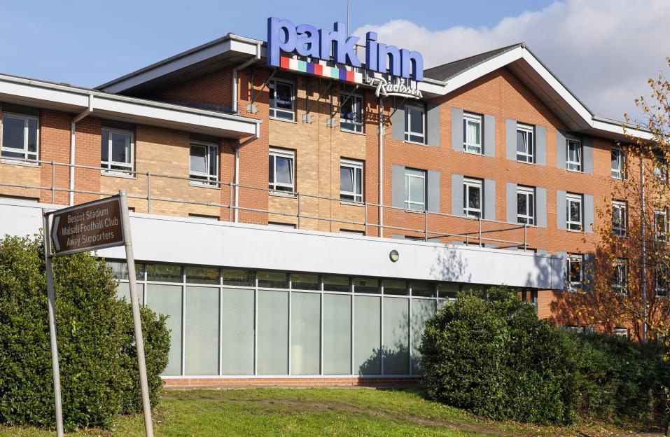 Park Inn Hotel in Walsall, next to Bescot Stadium.