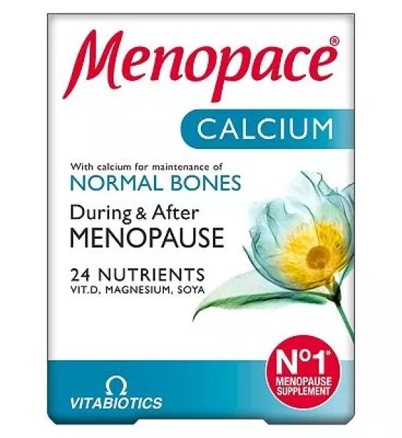Box for Menopace Calcium supplement.